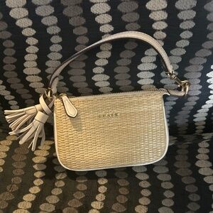 Small Coach Straw Bag
